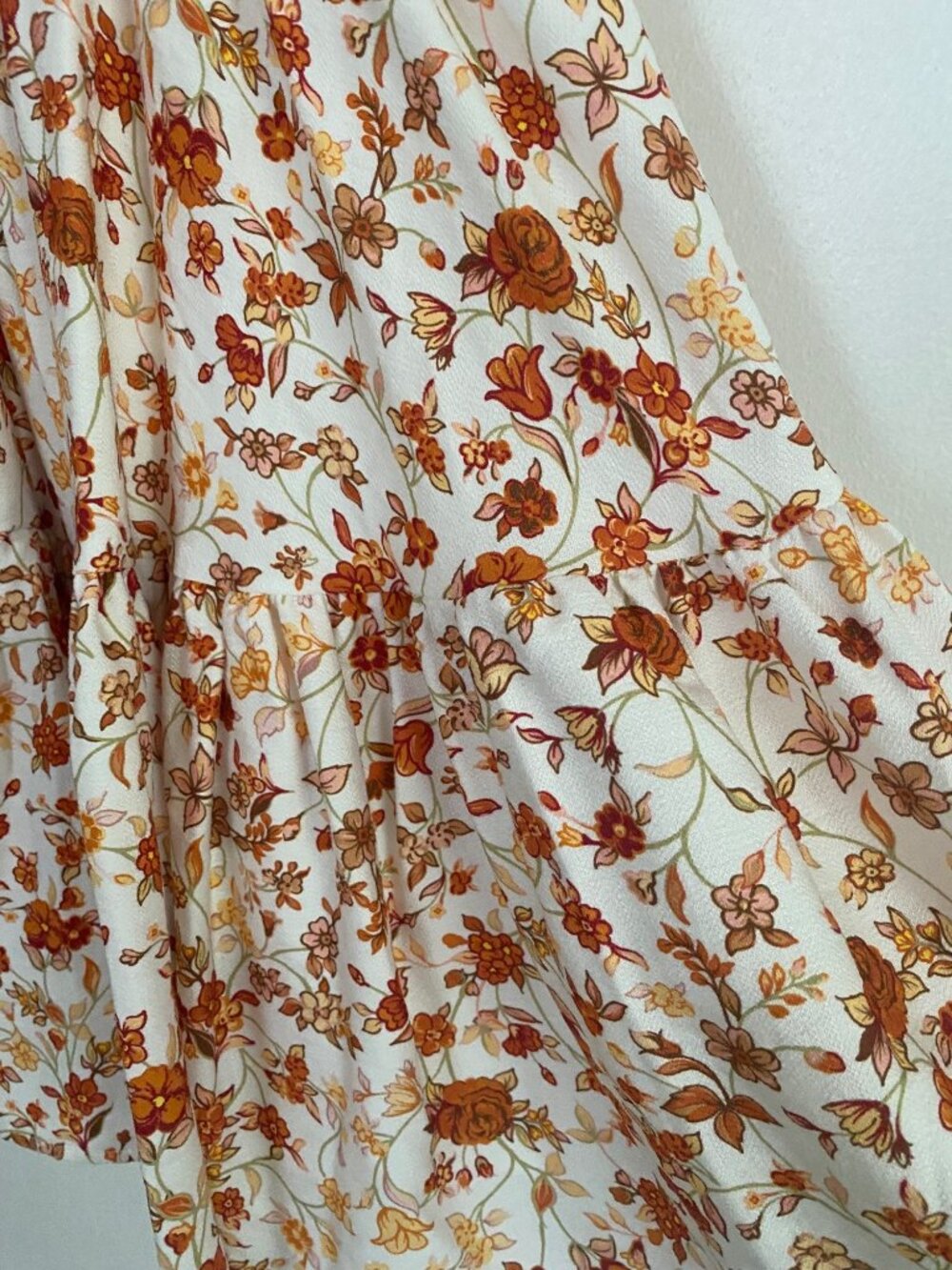 New! Simply Southern Floral Print Dress Smocked Cottage Size M - Picture 5 of 7